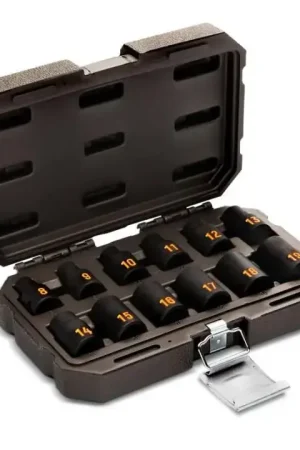 Latest GEARWRENCH Set of 12 1/2 in Drive 6 Point Metric Hi-Viz Impact Socket - GW 84930H