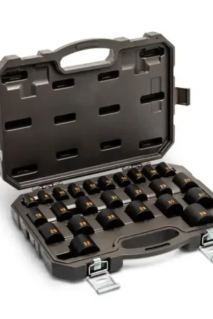 GEARWRENCH Set of 25 1/2 in Drive 6 Point Metric Hi-Viz Impact Socket - GW 84933H Reduced Price