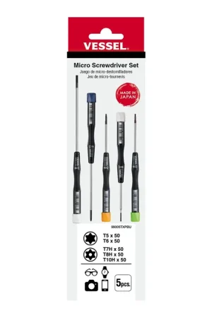 Vessel Tools Set of 5 Micro Screwdriver - VL 99005TXPBU Clearance