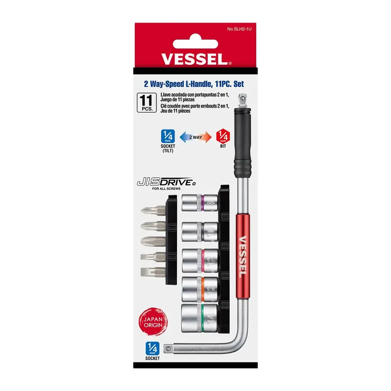 Vessel Tools Set of 11 2-Way Speed L-Handle - VL SLH21U Premium