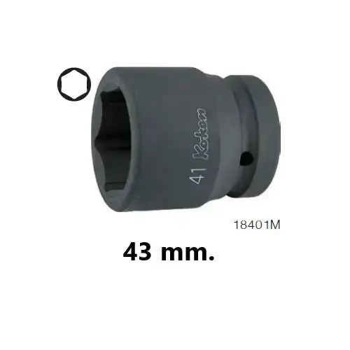 Bargain Ko-ken Tools 1 in Square Drive 6-Point Thin Wall Impact Socket, 43mm - 18401M-43