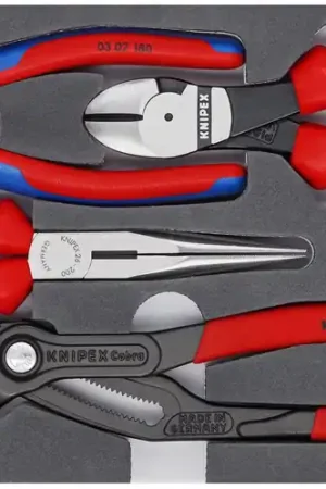 Knipex 00 20 01 V15 KN | 4 Pc Basic Pliers Set in Foam Tray Super Sale