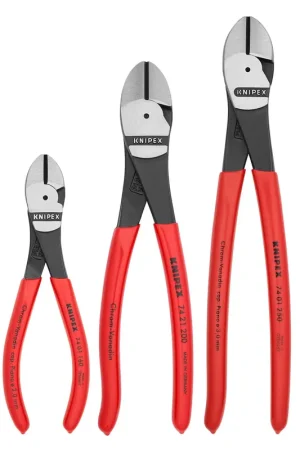 Exclusive Offer Knipex 00 20 05 US KN | 3 Pc Diagonal Cutters Set (6 1/4, 8 & 10)