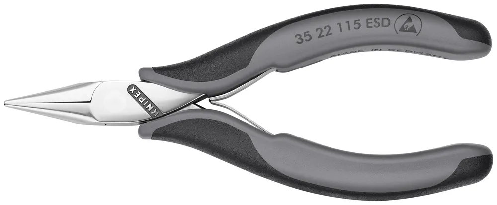 Knipex 35 22 115 ESD KN | Electronics Pliers, Half Round Tips, ESD Genuine