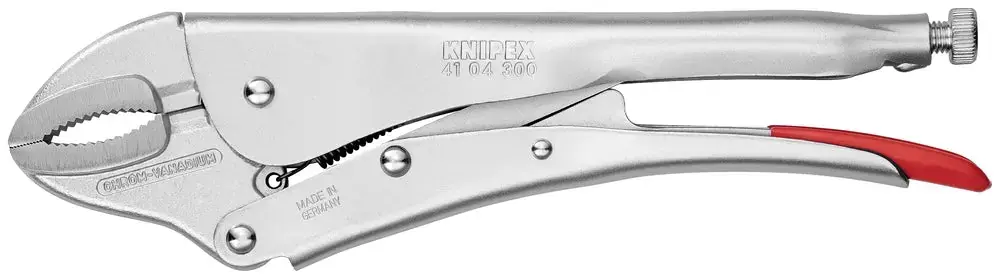 Crafted Knipex 41 04 300 KN | Locking Pliers, Round Jaws, Chrome
