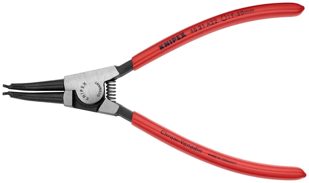 Knipex 46 31 A22 KN | Circlip Pliers, External, 90 degree Angled, Forged Tip, 3/4"-2 23/64" Shaft Dia. Weekend Sale