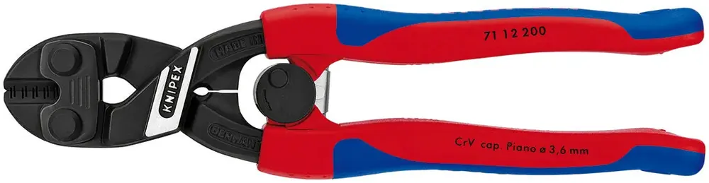 Free Returns Knipex 71 12 200 SBA KN | CoBolt Compact Bolt Cutters w/ Spring, Multi-Component