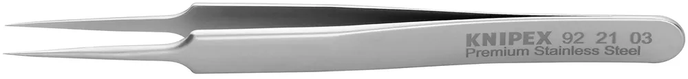 Knipex 92 21 03 KN | Premium Stainless Steel Gripping Tweezers, Needle-Point Tips Certified
