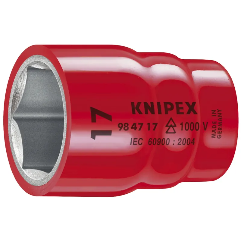 Authentic Knipex 98 47 1" KN | Hex Socket, 1/2" Drive, 1", 1000V Insulated