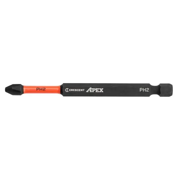 CRESCENT #2 x 3-1/2" Phillips VORTEX Impact Power Bit - 25 Pack - CAVB3PH2-25 Certified