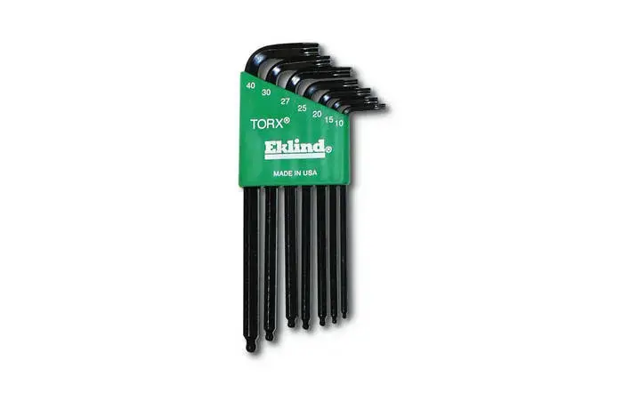 Low Price Wright Tool Set of 7 Ballstar Long Arm Torx L-Key with Tool Holder, T-10 - T-40 - WT 9E10007