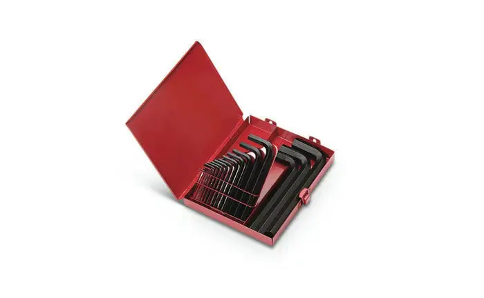 Best Seller Wright Tool Set of 18 Short Arm Fractional L-Key with Metal Box, 0.028 in - 5/8 in - WT 9E10118