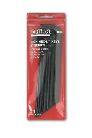 Wright Tool Set of 11 Long Arm Fractional L-Key with Vinyl Pouch, 5/64 in - 3/8 in - WT 9E10311 Best Choice