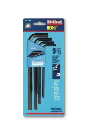 Wright Tool Set of 9 Metric Long Arm L-Key with Tool Holder, 1.5mm - 10mm - WT 9E10609 While Supplies Last