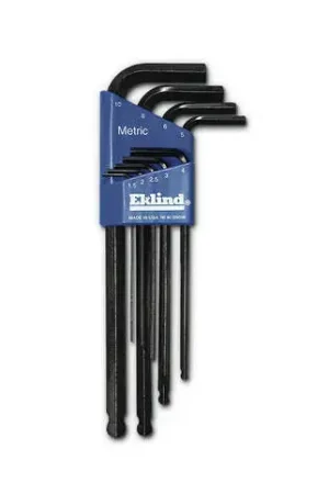 Wright Tool Set of 9 Metric Hexagon Ball Driver L-Key, 1.5mm - 10mm - WT 9E13609 Best Seller