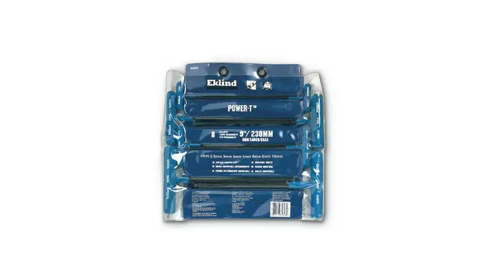 Wright Tool Set of 8 Metric Ball Driver Molded Grip T-Handle with Vinyl Pouch, 2mm - 10mm, 9 in Long - WT 9E64808 Crafted