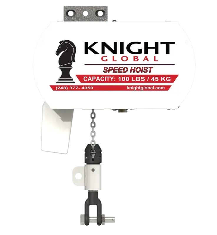 Knight Global Safety Drop Stop "SDS" Speed Hoist, 1000 lbs Capacity, 480VAC - KG KSH1000SS-4803-006 Speed Hoist In Demand