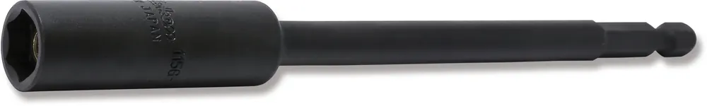 Ko-ken Tools 11mm 1/4 Hex Dr. Slide Magnet 6-Point Nut Setter, 150mm Length Professional Grade