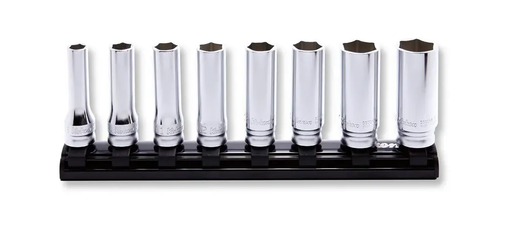 Ko-ken Tools 8 Piece 3/8 Sq. Dr. Z-Series 6 Point Deep Metric Socket set 8-19mm Latest
