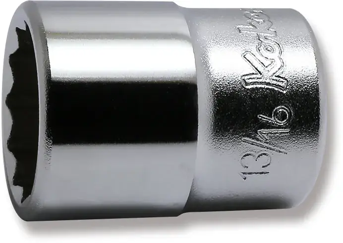 Ko-ken Tools 1/2 Sq. Dr. Chrome SAE 12 Point Socket 13/16" Premium
