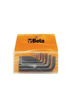 Bargain Beta Tools (Article# 96AS/B11) Set of 11 Offset Hexagon Key in Plastic Pouch, Black Oxide, 1/20 - 3/8 - BT 960749