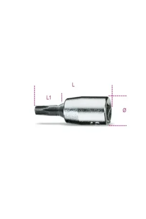 Bargain Beta Tools (Article# 900TX 20) 1/4 in Socket Driver for Torx Head Screws, Chrome-Plated, T20 - BT 9000723