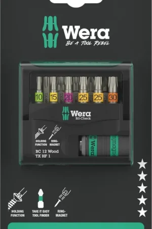 Budget WERA Bit-Check 12 Wood TX HF 1 SB, 12 pieces - 05073641001