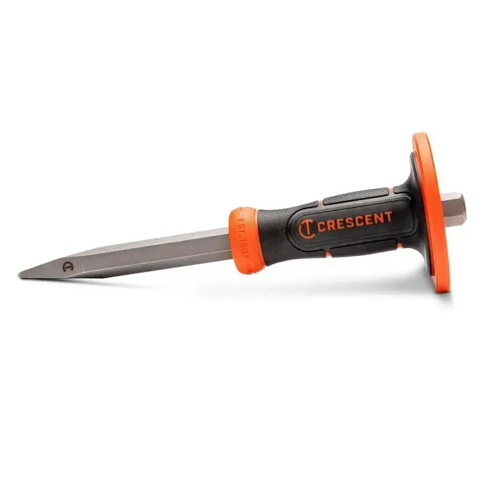Markdown CRESCENT Concrete Chisel with Handguard, 3/4 in x 12 in - GW CBPC34H Chisel