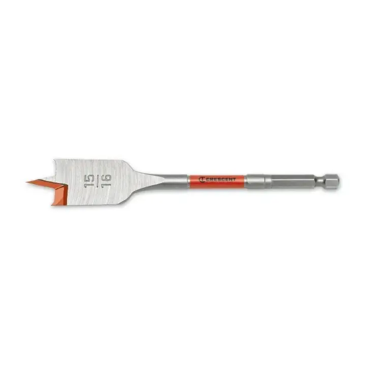 Final Sale CRESCENT Flat Spade Drill Bit, 15/16 in x 6 in - GW CDFP-643 Drill Bit
