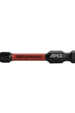 CRESCENT Set of 2 Phillips Vortex Impact Power Bit, PH2 x 2 in - GW CAVB2PH2-2 Power Bit Set Budget