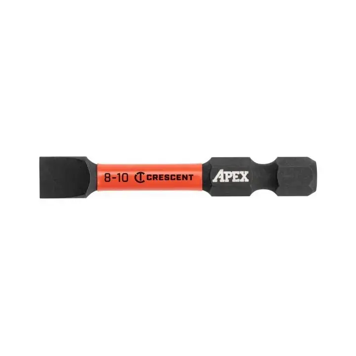 Fan Favorite CRESCENT Set of 25 Slotted Vortex Impact Power Bit, 8 - 10 x 2 in - GW CAVB2SL8-10-25 Power Bit Set