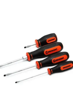 Affordable CRESCENT Set of 4 Slotted Dual Material Screwdriver - GW CSSET4PC Screwdriver Set