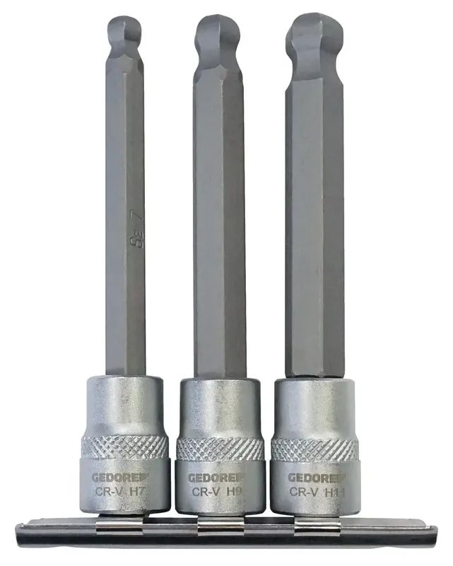 Super Sale Gedore 3405494 3/8 in Drive Screwdriver Bit Socket Set with Ball Head - KL-4021-310